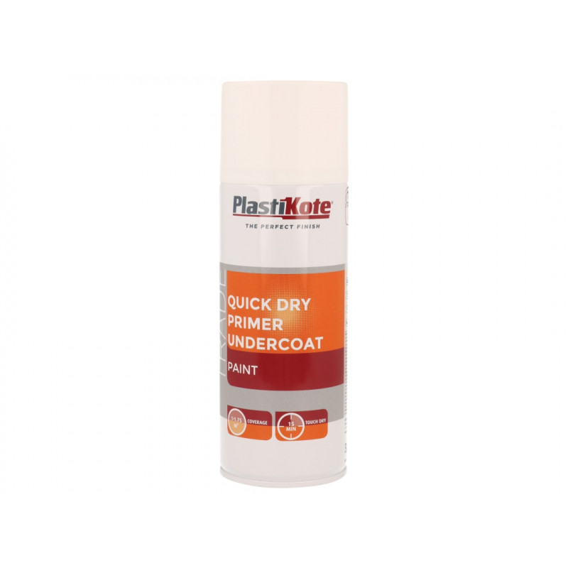 PlastiKote 071000 Trade Quick Dry Primer Spray White 400ml PlastiKote 071000 Trade Quick Dry Primer Spray White 400ml