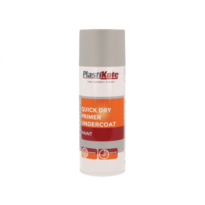 PlastiKote 071001 Trade Quick Dry Primer Spray Grey 400ml PlastiKote 071001 Trade Quick Dry Primer Spray Grey 400ml