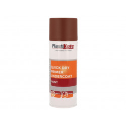 PlastiKote 071002 Trade Quick Dry Primer Spray Red Oxide 400ml
