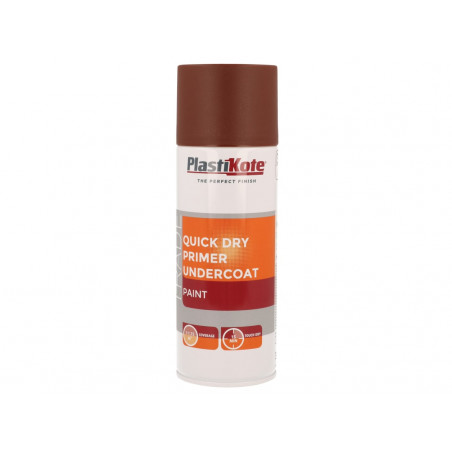 PlastiKote 071002 Trade Quick Dry Primer Spray Red Oxide 400ml