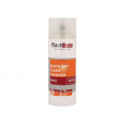 PlastiKote 071004 Trade Quick Dry Clear Lacquer Spray Satin 400ml