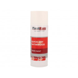 PlastiKote 071006 Trade Quick Dry Trim Spray Satinwood White 400ml