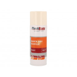 PlastiKote 071015 Trade Quick Dry Acrylic Spray Paint Matt Magnolia 400ml