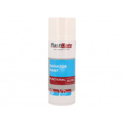 PlastiKote 071016 Trade Radiator Spray Paint Gloss White 400ml