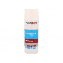 PlastiKote 071019 Trade Stain Block Spray Paint White 400ml