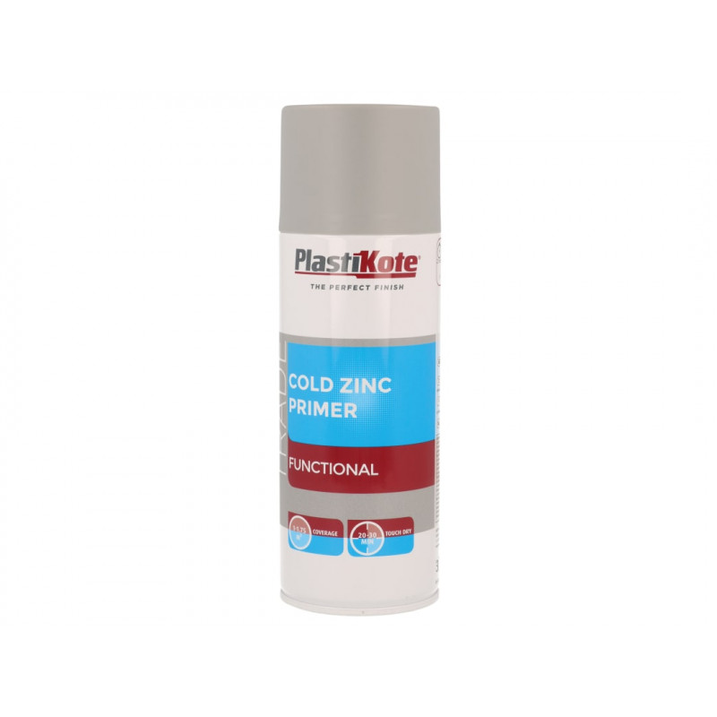 PlastiKote 071025 Trade Cold Zinc Spray Primer 400ml PlastiKote 071025 Trade Cold Zinc Spray Primer 400ml