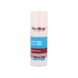 PlastiKote 071026 Trade One Coat Spray Tile Paint Gloss White 400ml