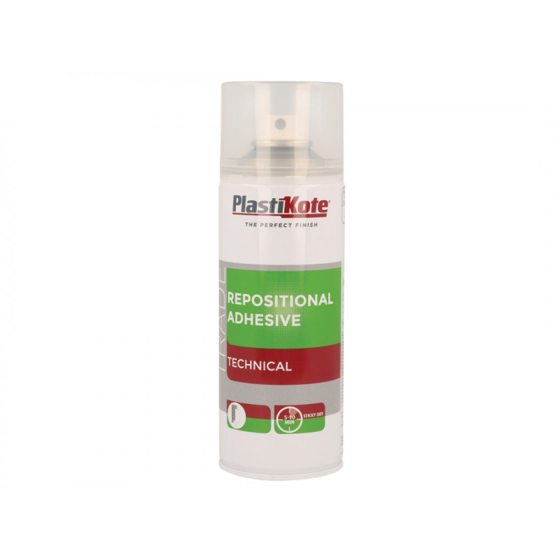 PlastiKote 071030 Trade Repositional Spray Adhesive 400ml PlastiKote 071030 Trade Repositional Spray Adhesive 400ml