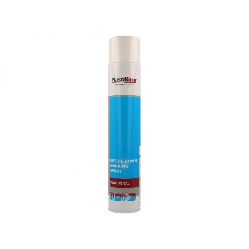 PlastiKote 071031 Trade Upside Down Marking Spray Paint White 750ml PlastiKote 071031 Trade Upside Down Marking Spray Paint White 750ml