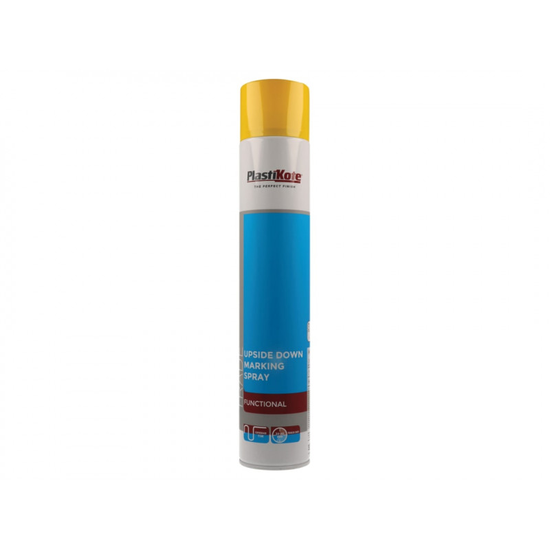PlastiKote 071032 Trade Upside Down Marking Spray Paint Yellow 750ml PlastiKote 071032 Trade Upside Down Marking Spray Paint Yellow 750ml