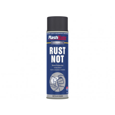 PlastiKote 447784 Rust Not Spray Matt Black 500ml