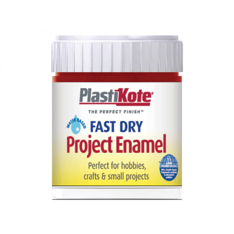 PlastiKote 440025 Fast Dry Enamel Paint B25 Bottle Metallic Red 59ml
