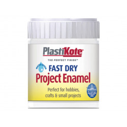 PlastiKote 440005 Fast Dry Enamel Paint B5 Bottle Matt White 59ml