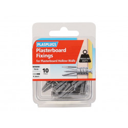 Plasplugs CF104 CF 104 Standard Plasterboard Fixings Pack of 10