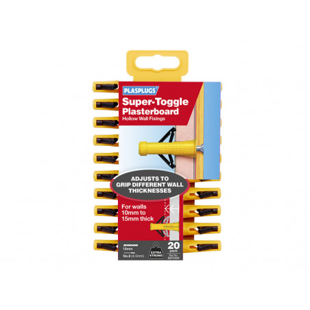 Plasplugs SSTC554CC Super Toggle Fixings Pack 20