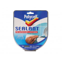 Polycell 6033784 Sealant Strip Kitchen / Bathroom White 22mm