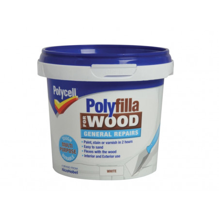 Polycell 5207197 Polyfilla for Wood General Repairs White Tub 380g
