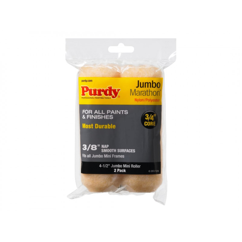 Purdy® 14G624062 Marathon™ Jumbo Mini Roller Sleeve 114 x 19mm (4.1/2 x 3/4in) (Pack 2) Purdy® 14G624062 Marathon™ Jumbo Mini Roller Sleeve 114 x 19mm (4.1/2 x 3/4in) (Pack 2)