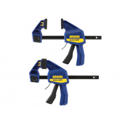 IRWIN® Quick-Grip® T5062QCEL7 Quick-Change™ Medium-Duty Bar Clamp 150mm (6in) Twin Pack