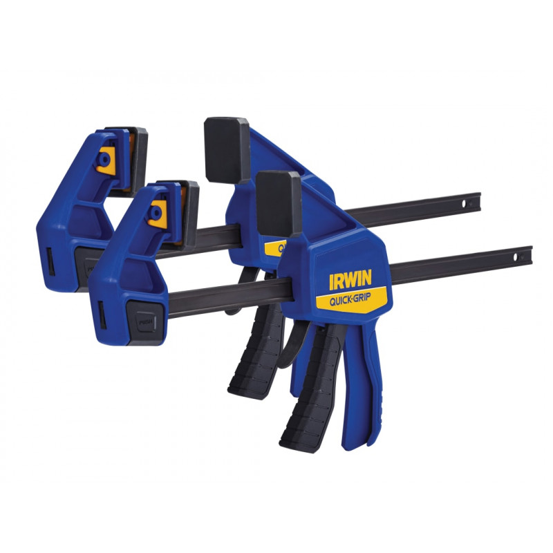 IRWIN® Quick-Grip® T5122QC Quick-Change™ Medium-Duty Bar Clamp 300mm (12in) (Twin Pack) IRWIN® Quick-Grip® T5122QC Quick-Change™ Medium-Duty Bar Clamp 300mm (12in) (Twin Pack)