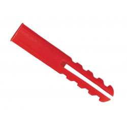 Rawlplug R-OLD-RED-100-C Red Plastic Plugs Screw Size No.6-12 (10 x Card 100)