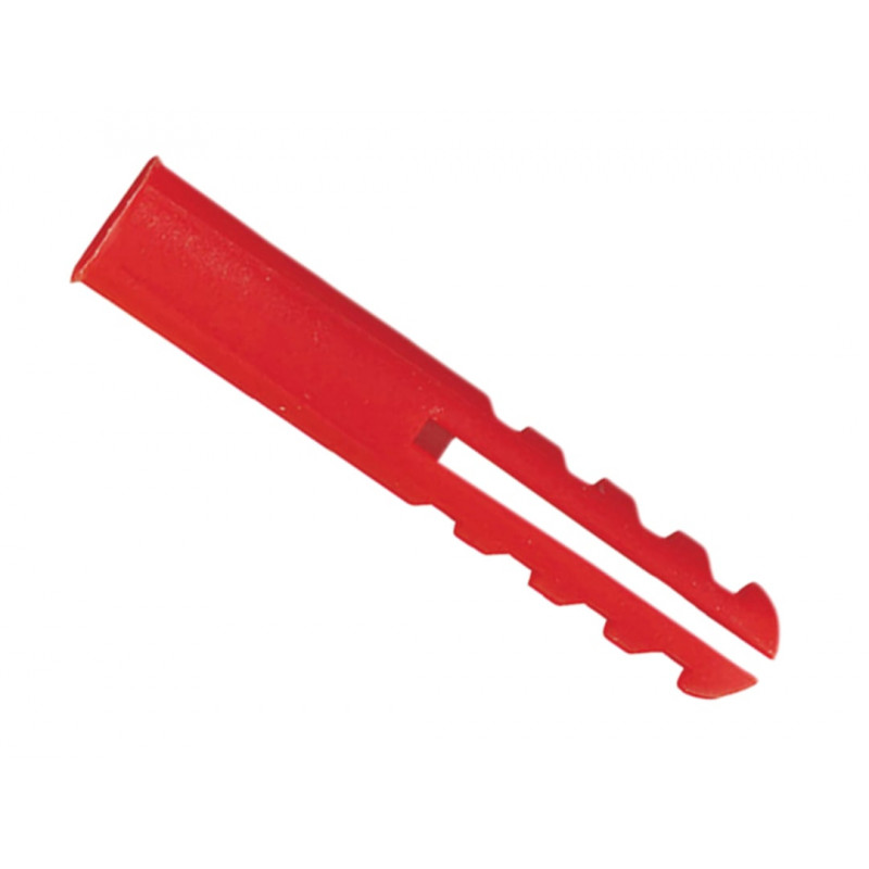 Rawlplug R-OLD-RED-100-C Red Plastic Plugs Screw Size No.6-12 (10 x Card 100)