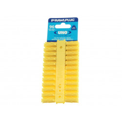 Rawlplug R-U1-YEL-96-C Yellow UNO® Plugs 5 x 24mm (Card 96)