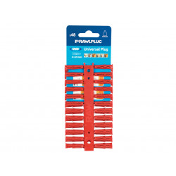 Rawlplug R-U1-RED-48-C Red UNO® Plugs 6 x 28mm (Card 48)
