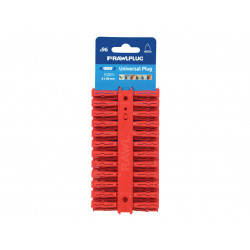 Rawlplug R-U1-RED-96-C Red UNO® Plugs 6 x 28mm (Card 96)