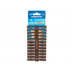 Rawlplug R-U1-BRN-48-C Brown UNO® Plugs 7 x 30mm (Card 48)