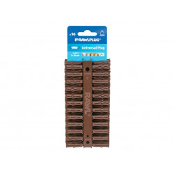 Rawlplug R-U1-BRN-96-C Brown UNO® Plugs 7 x 30mm (Card 96)