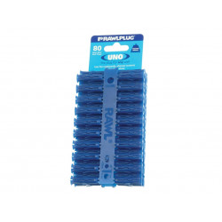 Rawlplug R-U1-BLU-80-C Blue UNO® Plugs 8 x 32mm (Card 80)