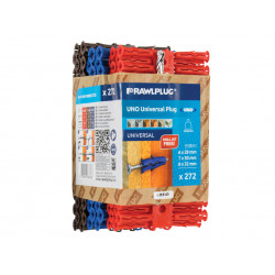 Rawlplug R-U1-MIX-RBRB-272D Mixed UNO® Plugs (Pack 272) + Drill Bit