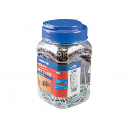 Rawlplug R-C1-UNOBRN+ Brown UNO® Plugs & Screws in Jar (450 Plugs + 450 Screws)