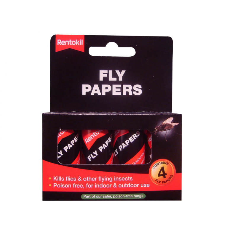 Rentokil FF40A Fly Papers (Pack 4) Rentokil FF40A Fly Papers (Pack 4)