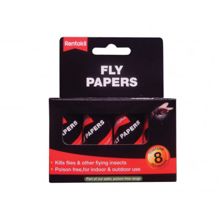 Rentokil FF89A Fly Papers (Pack 8)