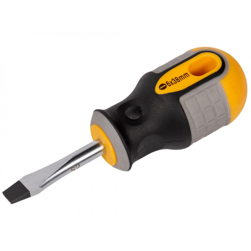 Roughneck 22-151 Stubby Screwdriver Flared Tip 6.0 x 38mm Roughneck 22-151 Stubby Screwdriver Flared Tip 6.0 x 38mm