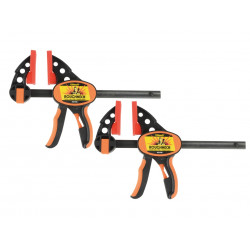 Roughneck 38-252 One-Handed Bar Clamp & Spreader 152mm (6in) Twin Pack