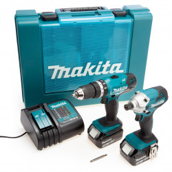 Makita DLX2336S LXT 18V Combi Drill & Impact Driver Twin Pack (2 × 3.0Ah Batteries)