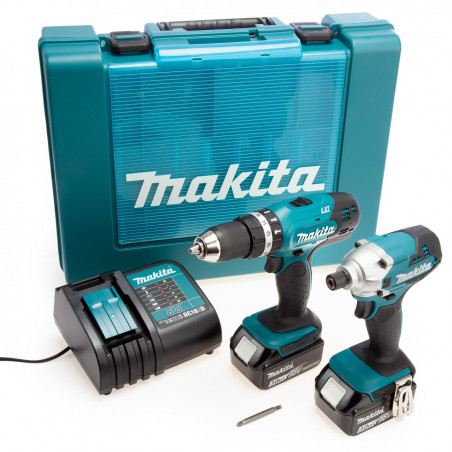 Makita DLX2336S LXT 18V Combi Drill & Impact Driver Twin Pack (2 × 3.0Ah Batteries)
