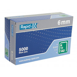 Rapid 11905711 140/6 6mm Galvanised Staples (Box 5000)