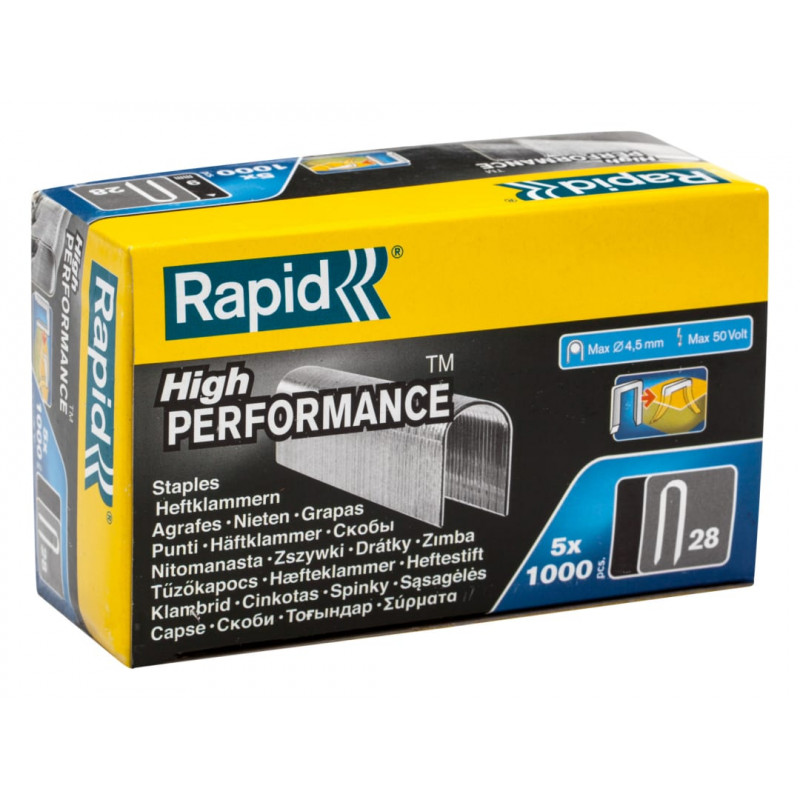Rapid 11893510 28/10 10mm DP x 5m Galvanised Staples (Box 1000 x 5) Rapid 11893510 28/10 10mm DP x 5m Galvanised Staples (Box 1000 x 5)