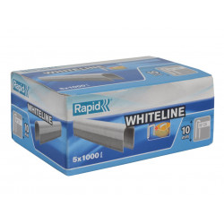 Rapid 11893511 28/10 10mm DP x 5m White Staples (Box 1000 x 5)
