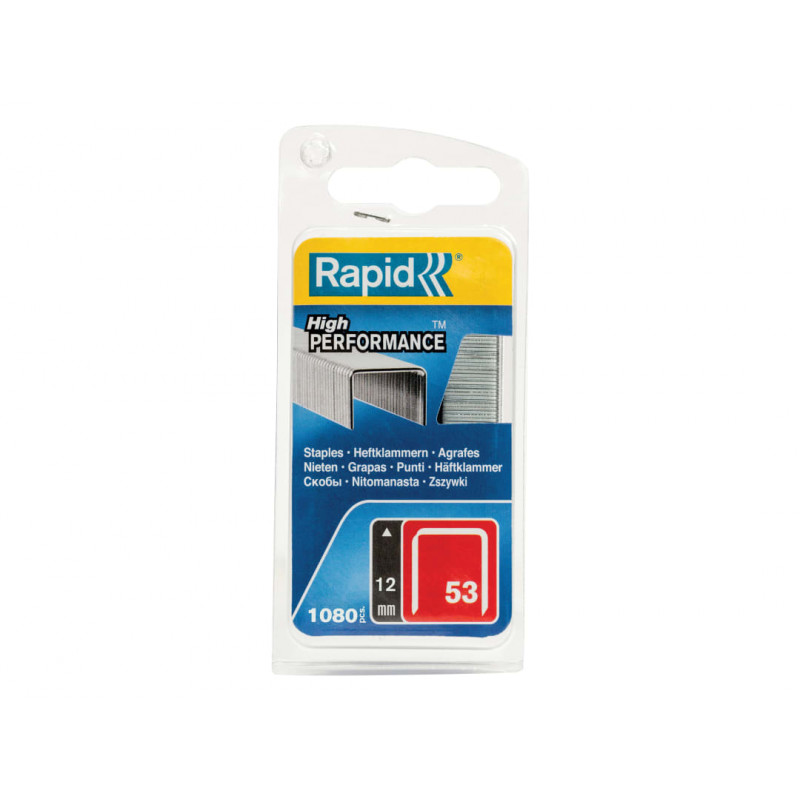 Rapid 40109505 53/12B 12mm Galvanised Staples (Pack 1080) Rapid 40109505 53/12B 12mm Galvanised Staples (Pack 1080)