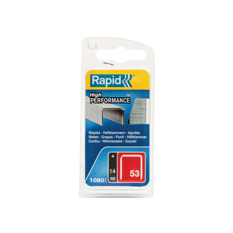 Rapid 40109506 53/14B 14mm Galvanised Staples (Pack 1080) Rapid 40109506 53/14B 14mm Galvanised Staples (Pack 1080)