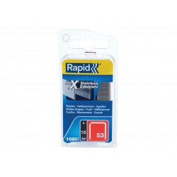 Rapid 40109511 53/10B 10mm Stainless Steel Fine Wire Staples (Box 1080)