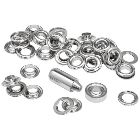 Rapid 5000412 Grommets 10 x 21mm (25) + Metal 2 Piece Anvil