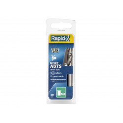 Rapid 5000670 Steel Rivet Nuts M3 (Pack 20 + Free Drill Bit)