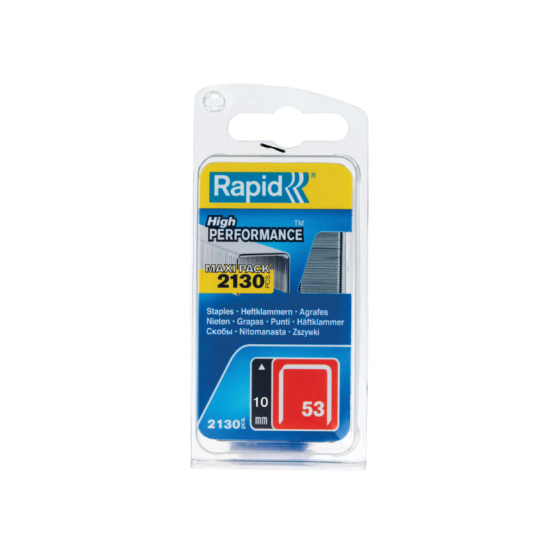 Rapid 5000743 53/10B 10mm Galvanised Staples (Pack 2000) Rapid 5000743 53/10B 10mm Galvanised Staples (Pack 2000)