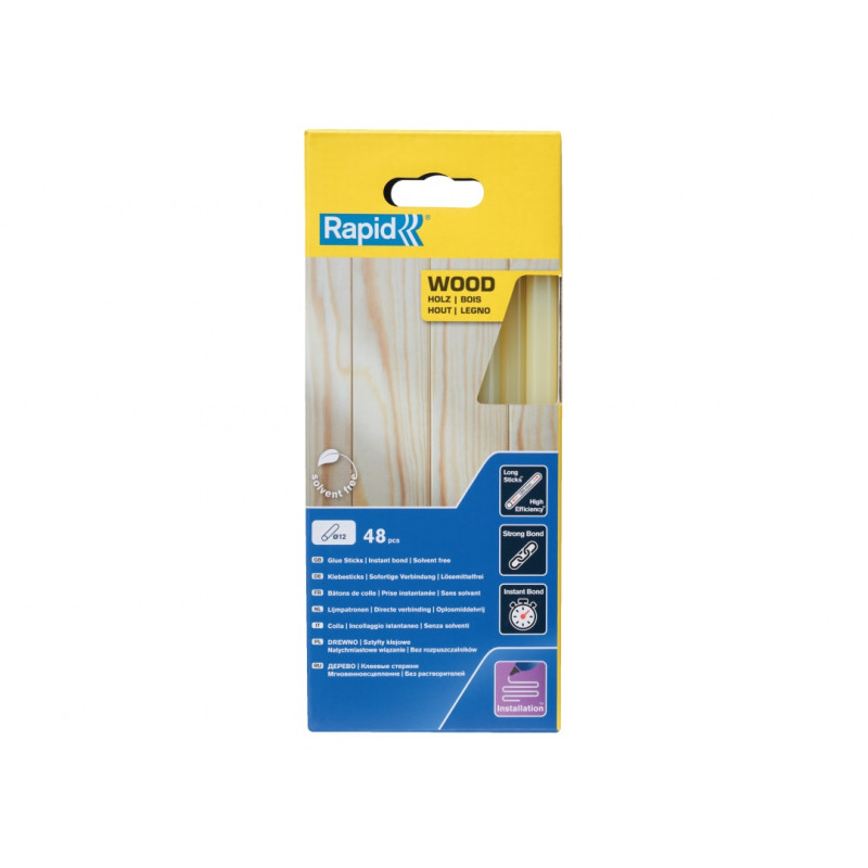 Rapid 5001421 Wood Glue Sticks 12 x 190mm (Pack 48) Rapid 5001421 Wood Glue Sticks 12 x 190mm (Pack 48)